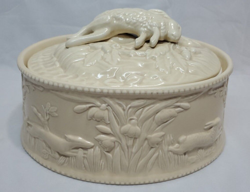 Vintage game pie dish haldon - game,