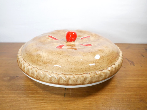Vintage ceramic covered pie - vintage,