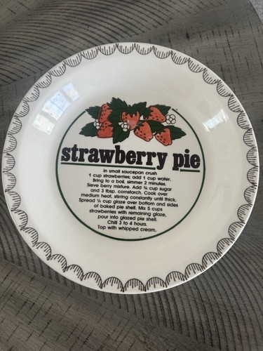 Vintage strawberry pie plate - strawberry,