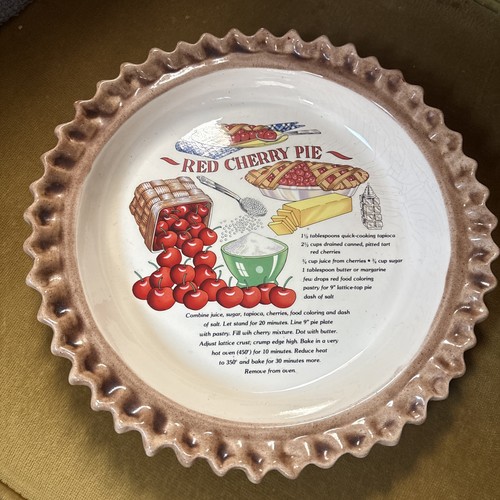 Vtg ceramic stoneware cherry - ceramic,