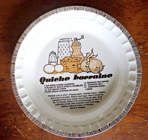 Vintage ceramic recipe pie - vintage,